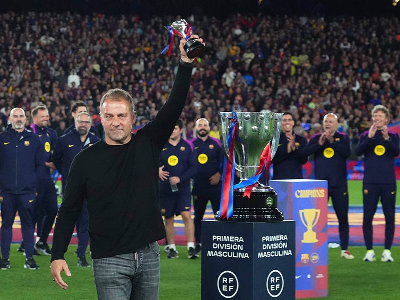 Hansi Flick extends Barcelona stay after title-winning campaign