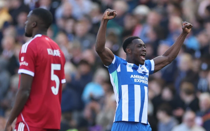 Ekitike injured as Welbeck double helps Brighton beat Liverpool 2-1
