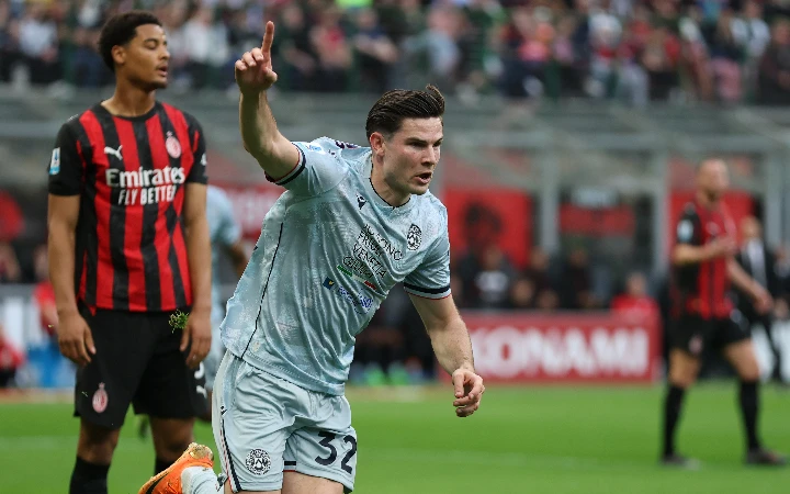 Udinese thrash AC Milan 3-0 to dent their title hopes