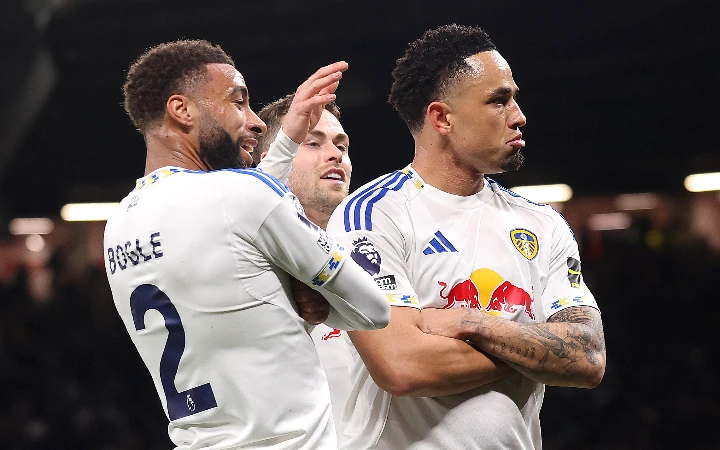 Okafor scores brace as Leeds shock Man United to boost survival bid