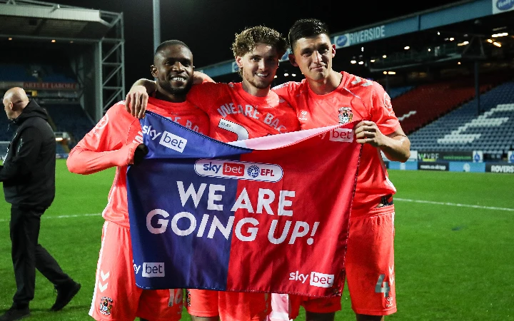 Coventry clinch Premier League return after 25 years with late Blackburn draw